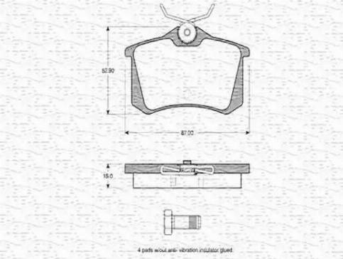 Magneti Marelli 363702160566 - Гальмівні колодки, дискові гальма autozip.com.ua