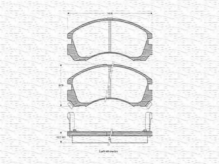 Magneti Marelli 363702160568 - Гальмівні колодки, дискові гальма autozip.com.ua