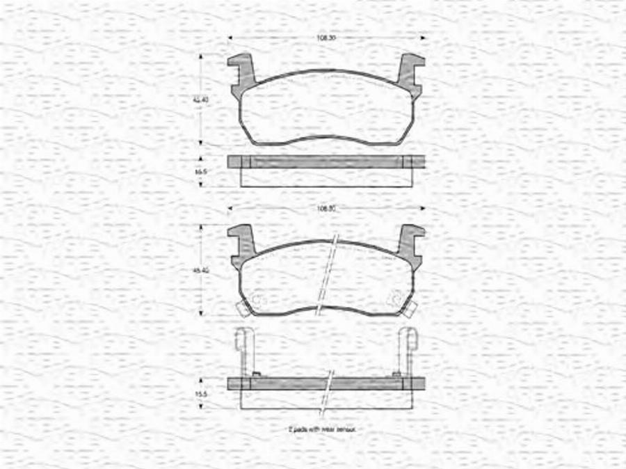 Magneti Marelli 363702160502 - Гальмівні колодки, дискові гальма autozip.com.ua