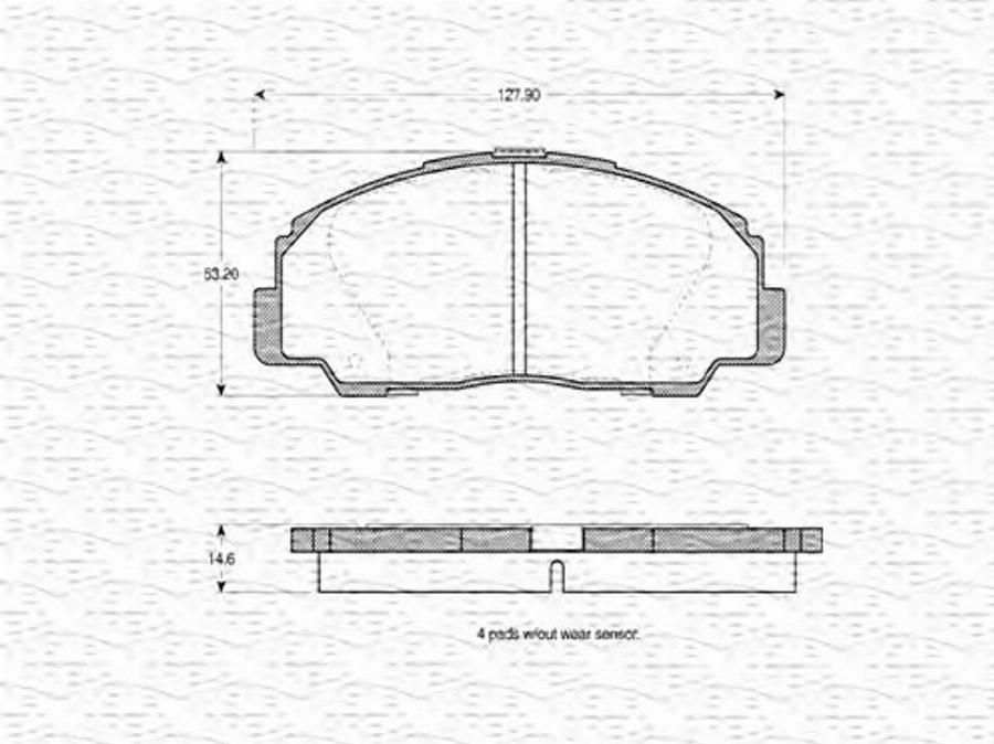 Magneti Marelli 363702160576 - Гальмівні колодки, дискові гальма autozip.com.ua