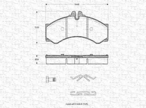 Magneti Marelli 363702160646 - Гальмівні колодки, дискові гальма autozip.com.ua