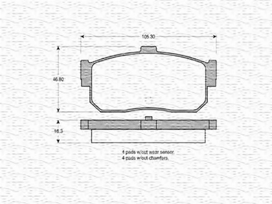 Magneti Marelli 363702160604 - Гальмівні колодки, дискові гальма autozip.com.ua
