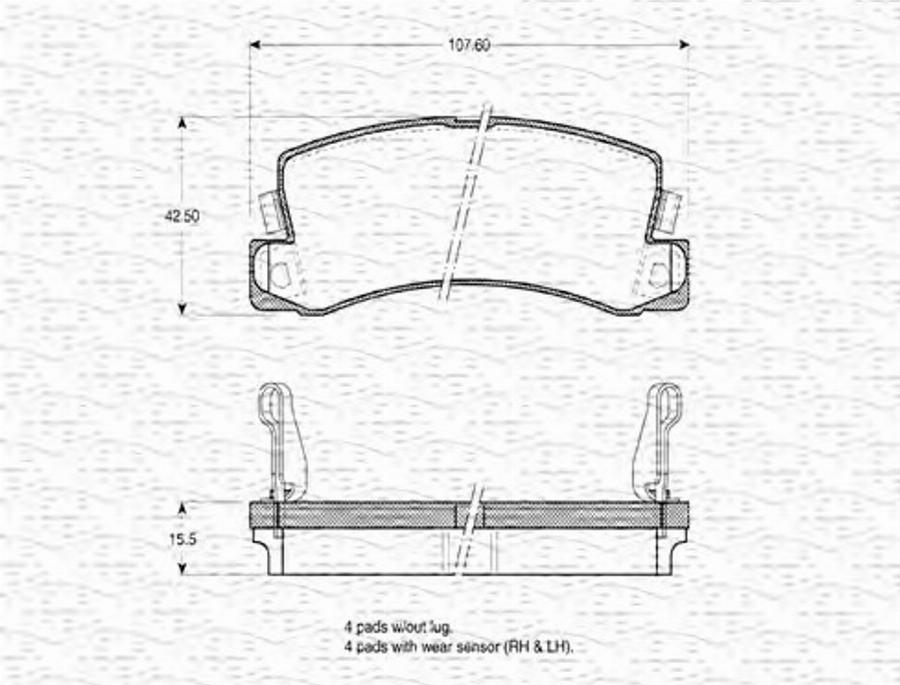 Magneti Marelli 363702160601 - Гальмівні колодки, дискові гальма autozip.com.ua