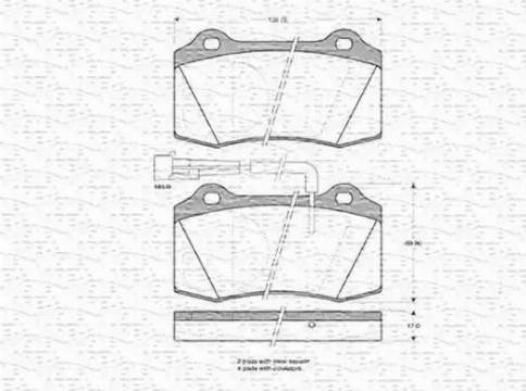 Magneti Marelli 363702160621 - Гальмівні колодки, дискові гальма autozip.com.ua