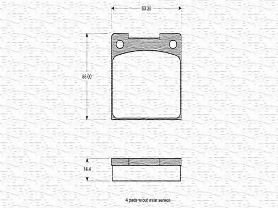 Magneti Marelli 363702160094 - Гальмівні колодки, дискові гальма autozip.com.ua