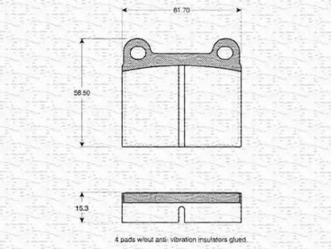 Magneti Marelli 363702160097 - Гальмівні колодки, дискові гальма autozip.com.ua