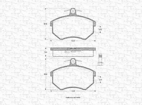 Magneti Marelli 363702160196 - Гальмівні колодки, дискові гальма autozip.com.ua