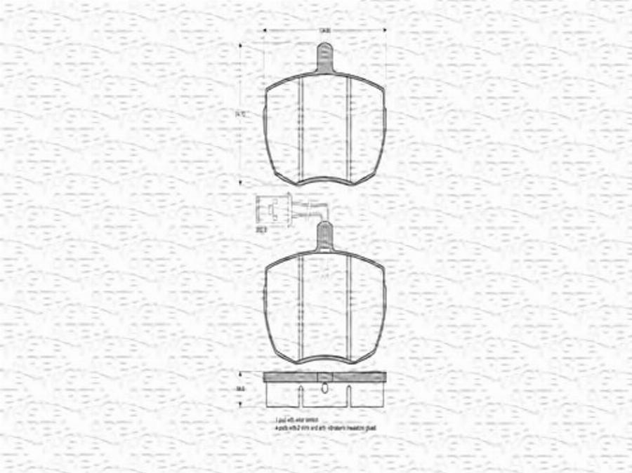 Magneti Marelli 363702160168 - Гальмівні колодки, дискові гальма autozip.com.ua