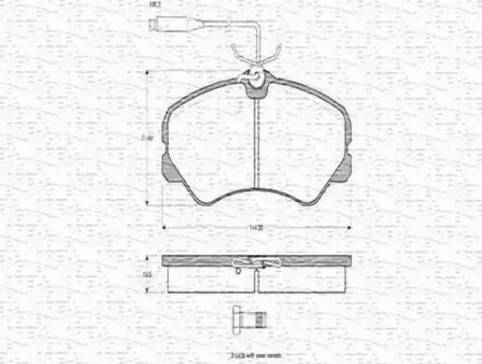 Magneti Marelli 363702160183 - Гальмівні колодки, дискові гальма autozip.com.ua