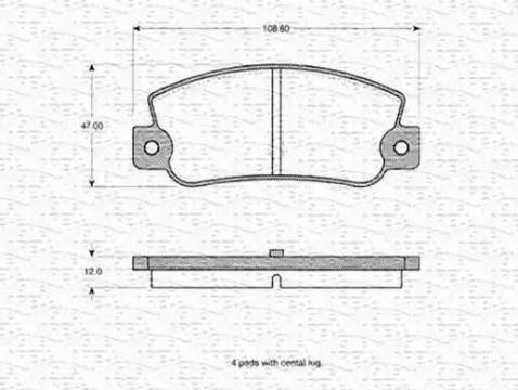 Magneti Marelli 363702160179 - Гальмівні колодки, дискові гальма autozip.com.ua