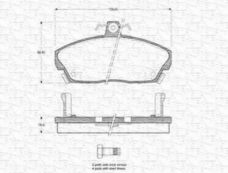 Magneti Marelli 363702160859 - Гальмівні колодки, дискові гальма autozip.com.ua