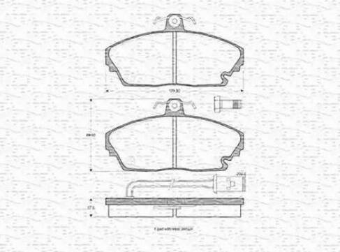 Magneti Marelli 363702160855 - Гальмівні колодки, дискові гальма autozip.com.ua