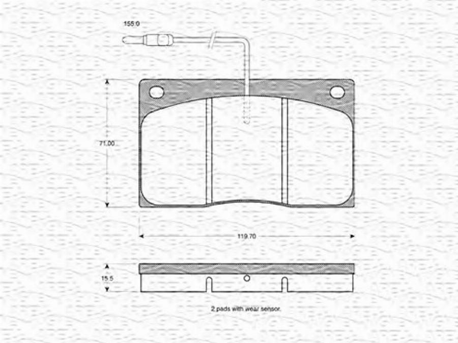 Magneti Marelli 363702160850 - Гальмівні колодки, дискові гальма autozip.com.ua