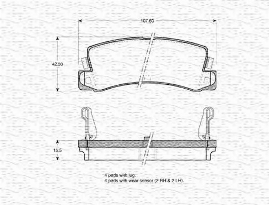 Magneti Marelli 363702160885 - Гальмівні колодки, дискові гальма autozip.com.ua