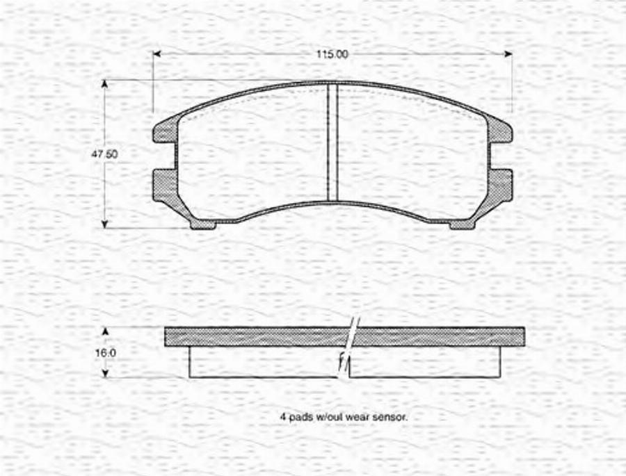 Magneti Marelli 363702160886 - Гальмівні колодки, дискові гальма autozip.com.ua