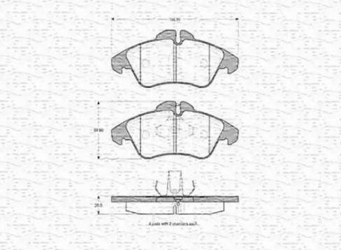 Magneti Marelli 363702160394 - Гальмівні колодки, дискові гальма autozip.com.ua