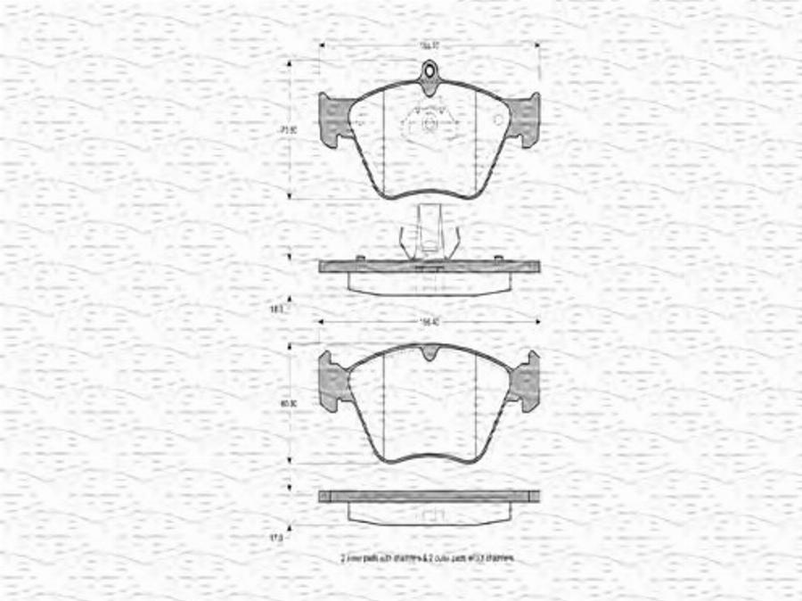 Magneti Marelli 363702160369 - Гальмівні колодки, дискові гальма autozip.com.ua