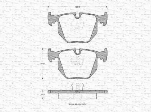 Magneti Marelli 363702160367 - Гальмівні колодки, дискові гальма autozip.com.ua