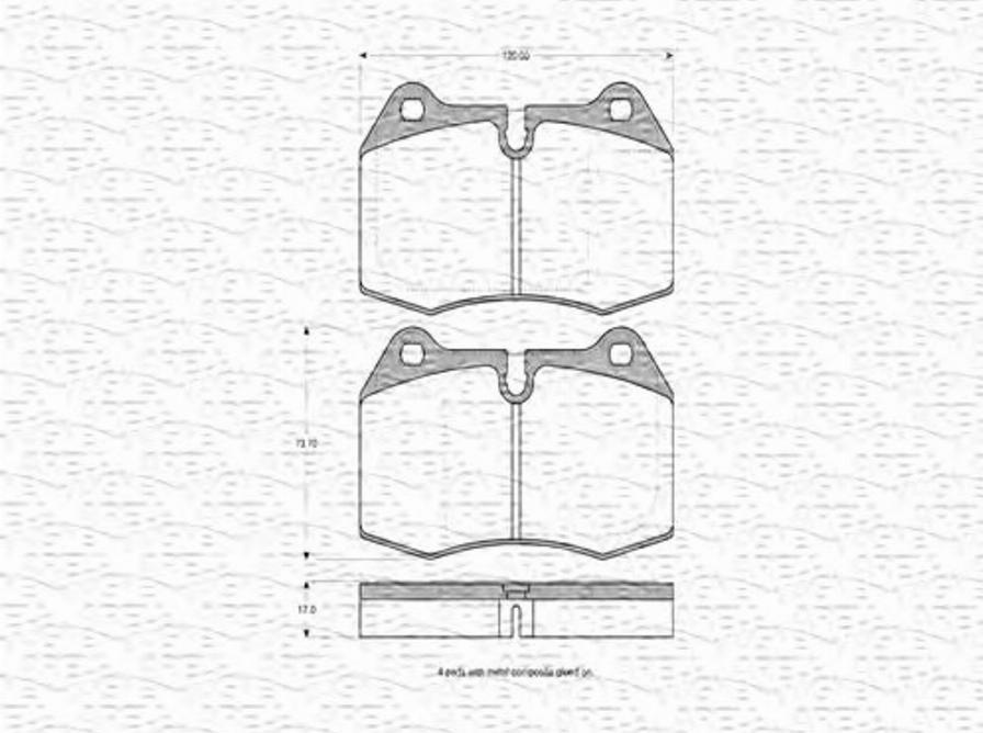 Magneti Marelli 363702160372 - Гальмівні колодки, дискові гальма autozip.com.ua