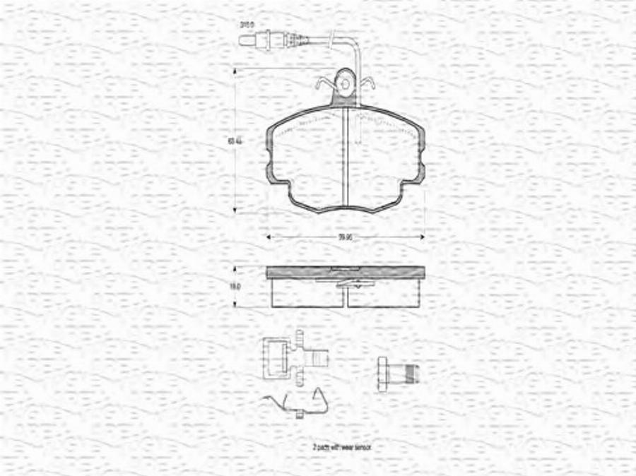 Magneti Marelli 363702160294 - Гальмівні колодки, дискові гальма autozip.com.ua