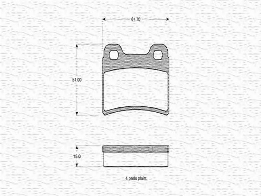 Magneti Marelli 363702160290 - Гальмівні колодки, дискові гальма autozip.com.ua