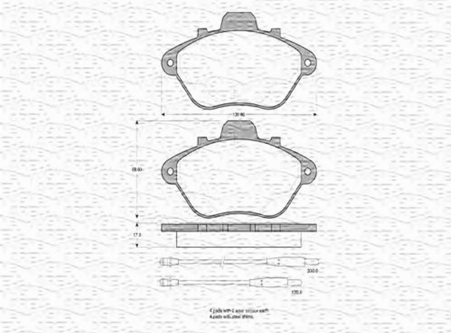 Magneti Marelli 363702160241 - Гальмівні колодки, дискові гальма autozip.com.ua