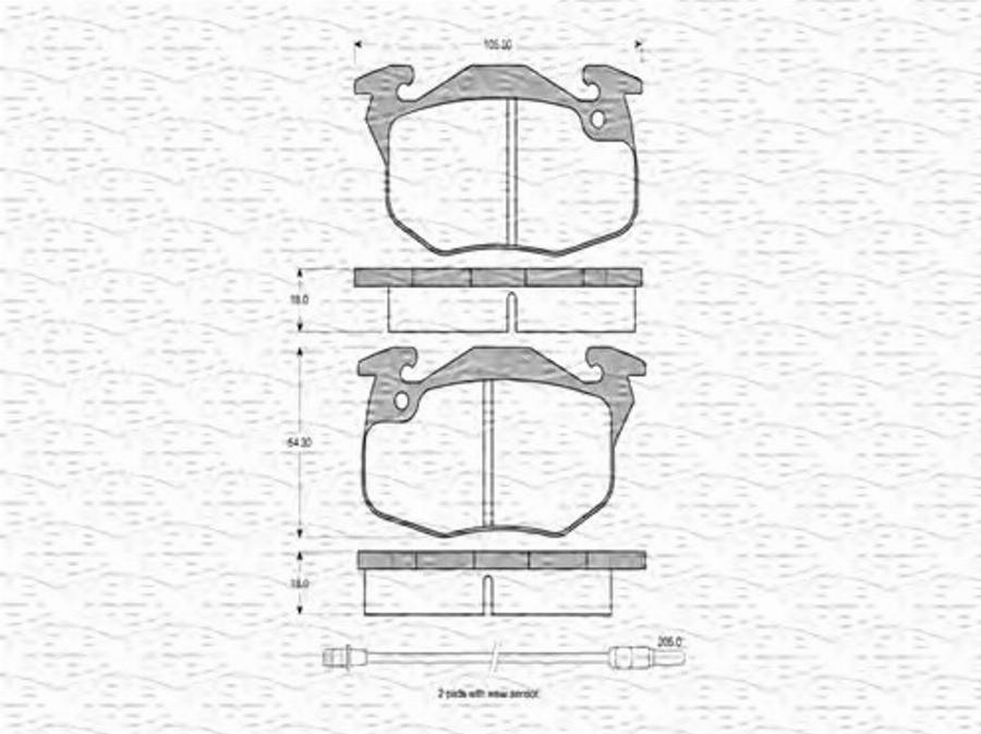 Magneti Marelli 363702160214 - Гальмівні колодки, дискові гальма autozip.com.ua