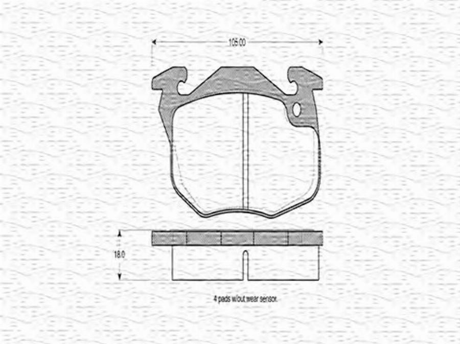 Magneti Marelli 363702160215 - Гальмівні колодки, дискові гальма autozip.com.ua