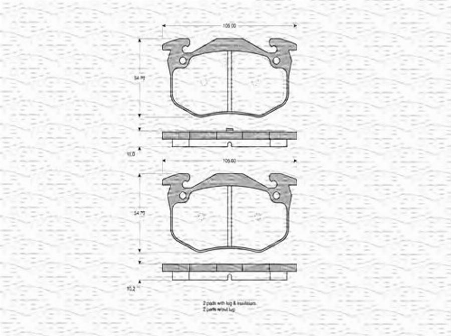 Magneti Marelli 363702160216 - Гальмівні колодки, дискові гальма autozip.com.ua
