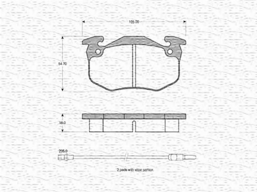 Magneti Marelli 363702160218 - Гальмівні колодки, дискові гальма autozip.com.ua