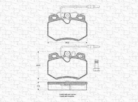 Magneti Marelli 430216170217 - Гальмівні колодки, дискові гальма autozip.com.ua