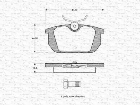 Magneti Marelli 363702160236 - Гальмівні колодки, дискові гальма autozip.com.ua