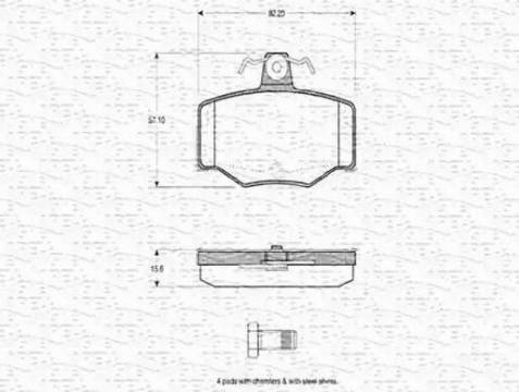 Magneti Marelli 363702160753 - Гальмівні колодки, дискові гальма autozip.com.ua