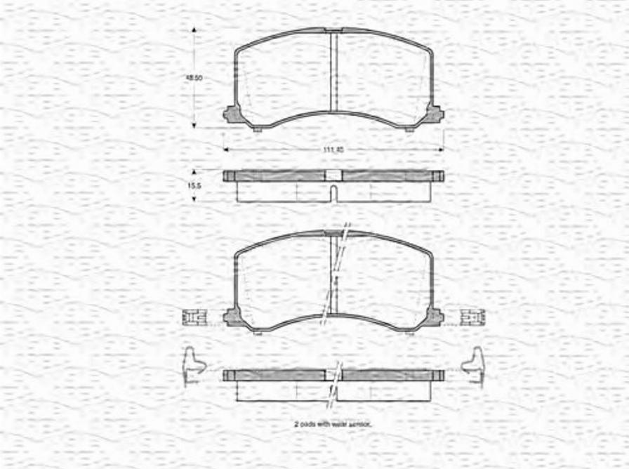 Magneti Marelli 363702160752 - Гальмівні колодки, дискові гальма autozip.com.ua