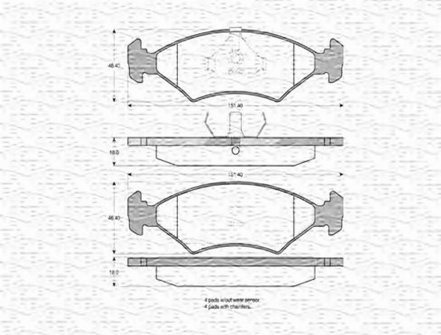 Magneti Marelli 363702160712 - Гальмівні колодки, дискові гальма autozip.com.ua