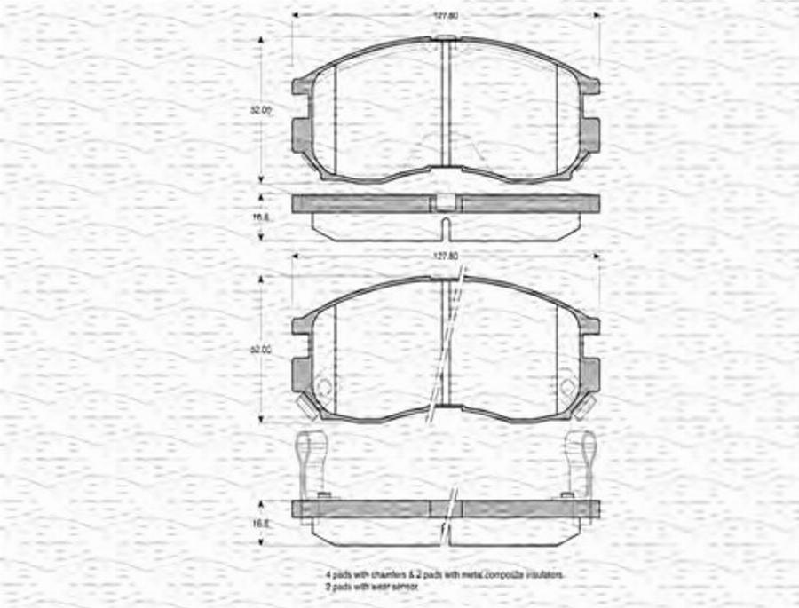 Magneti Marelli 363702160777 - Гальмівні колодки, дискові гальма autozip.com.ua