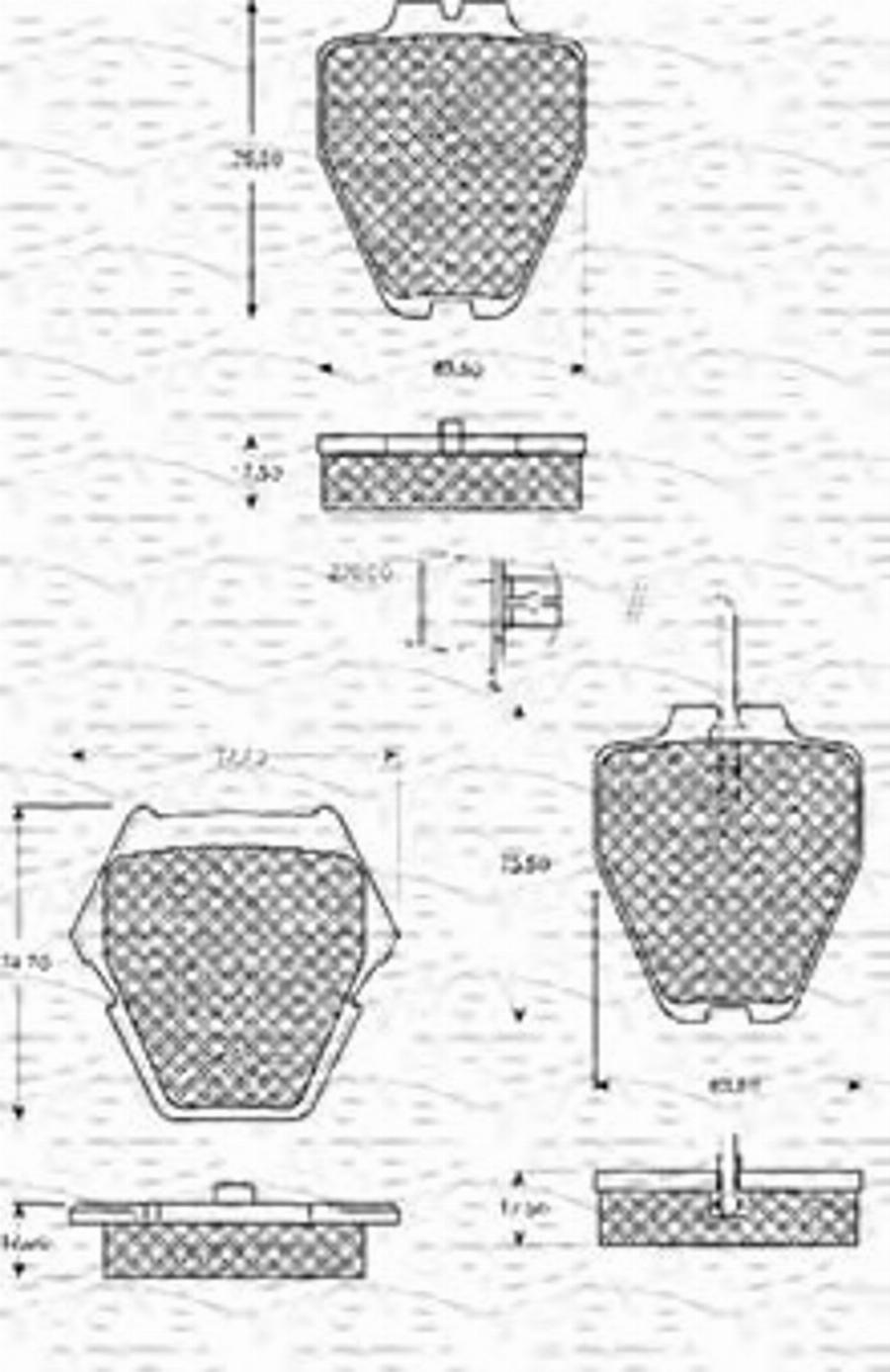 Magneti Marelli 363702161093 - Гальмівні колодки, дискові гальма autozip.com.ua