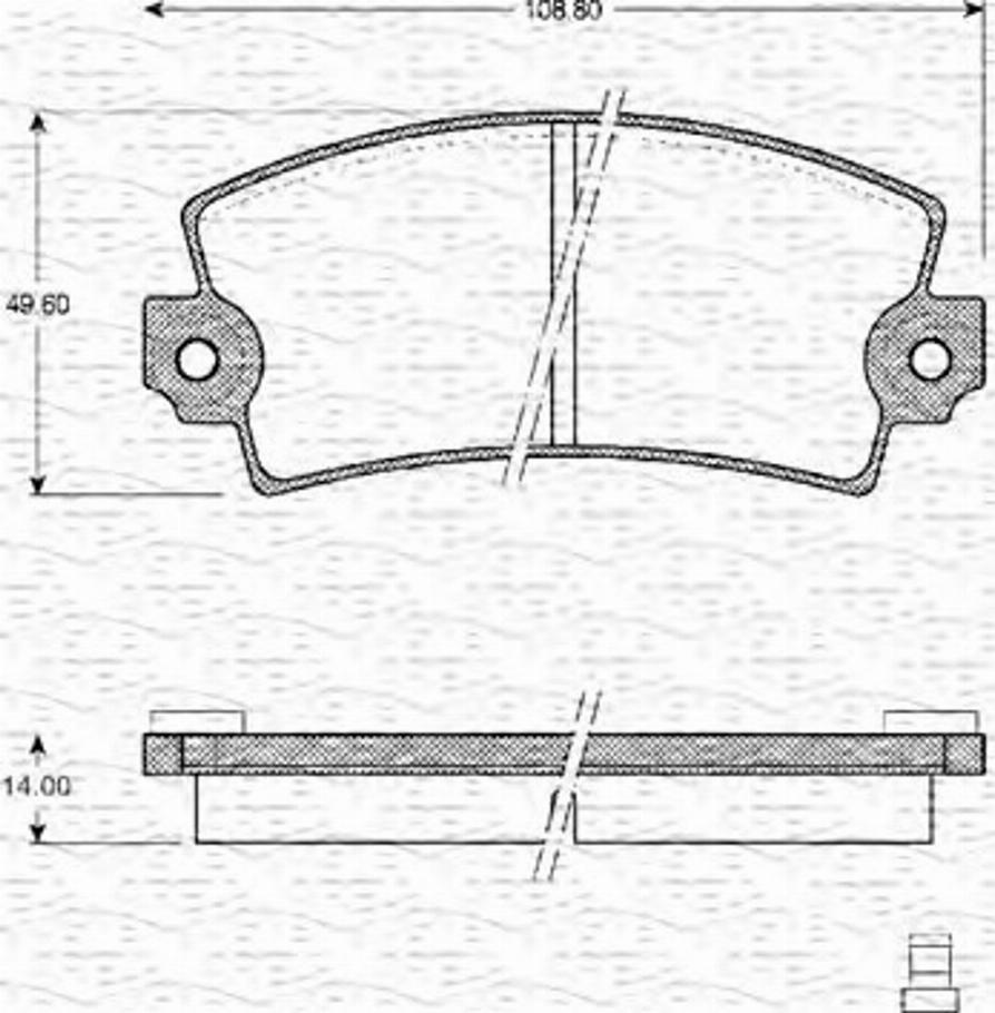 Magneti Marelli 363702161064 - Гальмівні колодки, дискові гальма autozip.com.ua