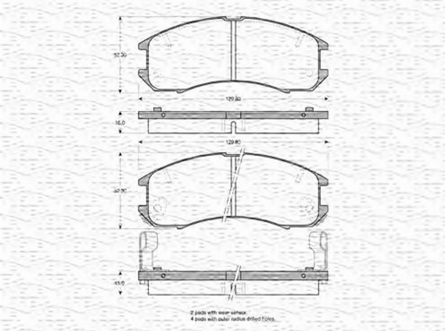 Magneti Marelli 363702161004 - Гальмівні колодки, дискові гальма autozip.com.ua