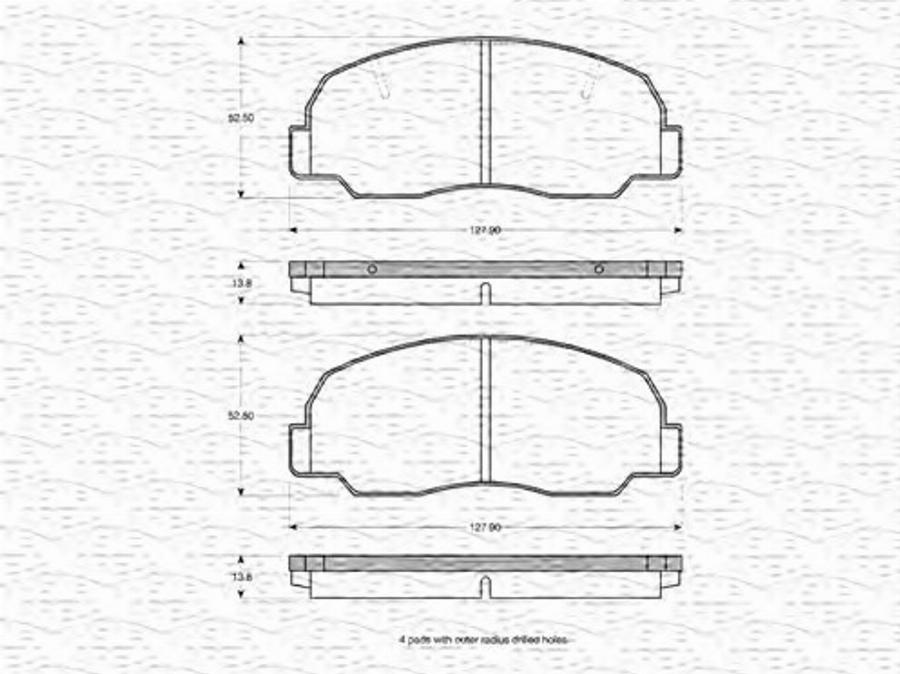 Magneti Marelli 363702161003 - Гальмівні колодки, дискові гальма autozip.com.ua
