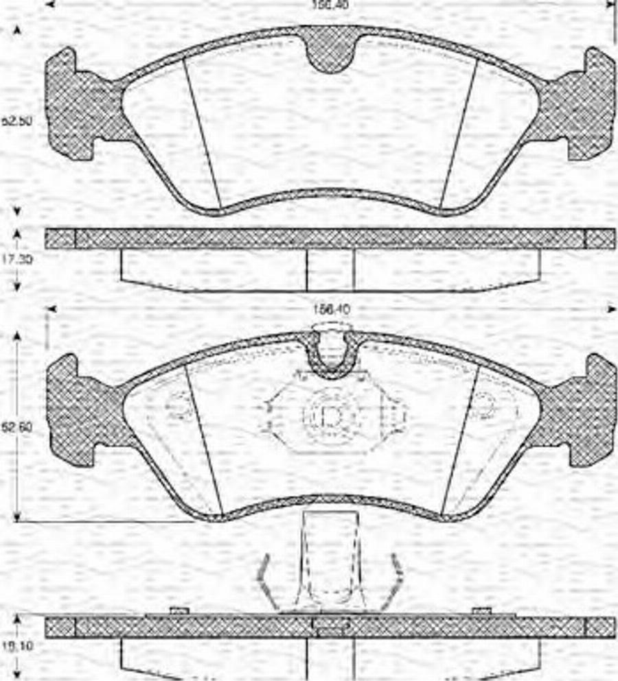 Magneti Marelli 363702161070 - Гальмівні колодки, дискові гальма autozip.com.ua