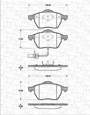 Magneti Marelli 363702161191 - Гальмівні колодки, дискові гальма autozip.com.ua