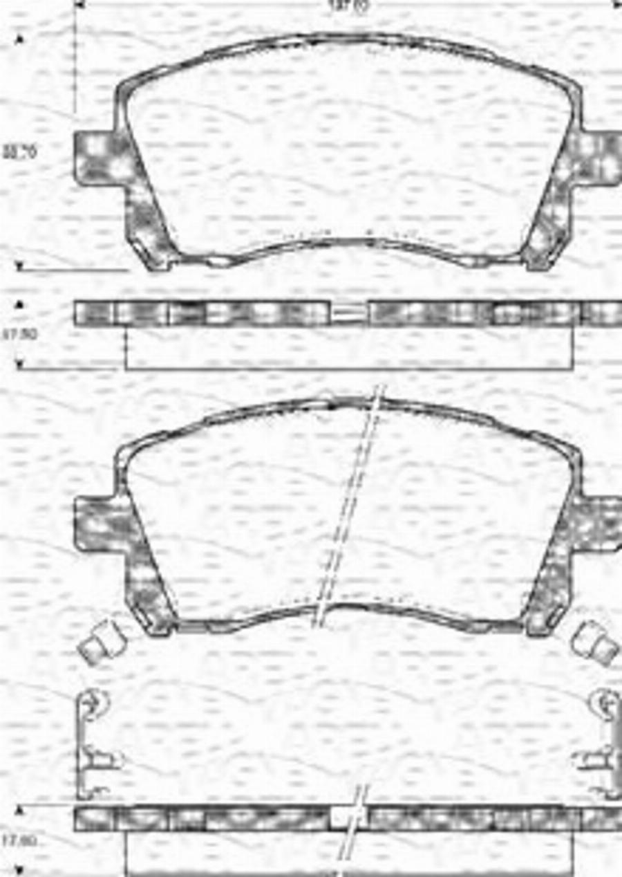 Magneti Marelli 363702161143 - Гальмівні колодки, дискові гальма autozip.com.ua