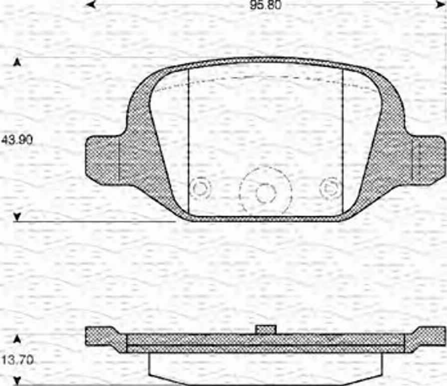 Magneti Marelli 363702161104 - Гальмівні колодки, дискові гальма autozip.com.ua