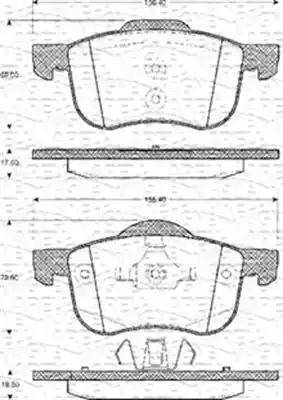 Magneti Marelli 363702161108 - Гальмівні колодки, дискові гальма autozip.com.ua