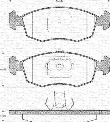 Magneti Marelli 363702161103 - Гальмівні колодки, дискові гальма autozip.com.ua