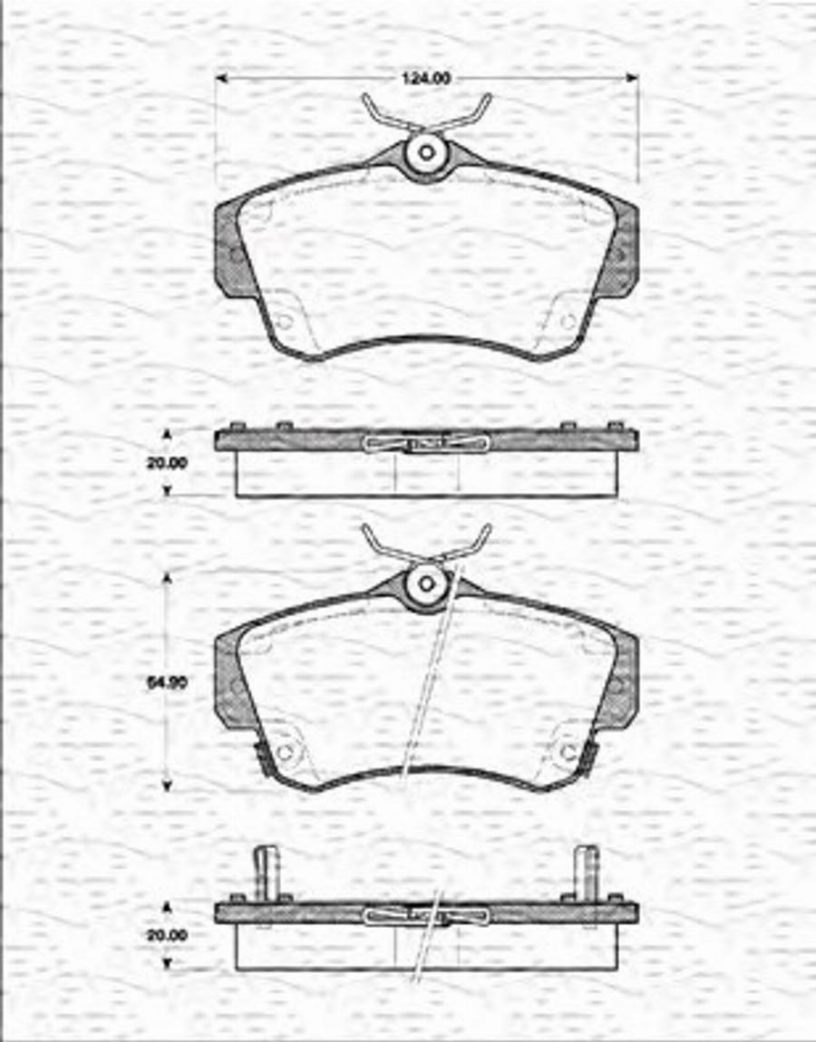 Magneti Marelli 363702161337 - Гальмівні колодки, дискові гальма autozip.com.ua