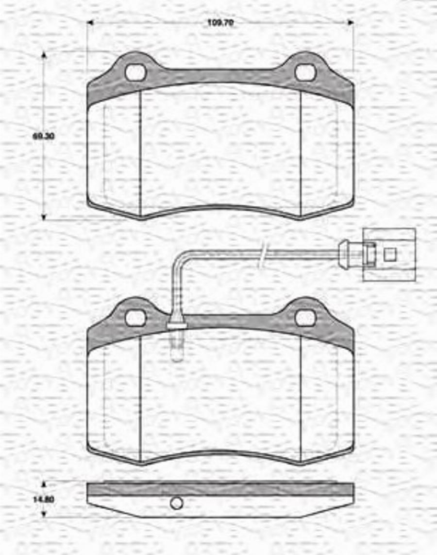 Magneti Marelli 363702161325 - Гальмівні колодки, дискові гальма autozip.com.ua