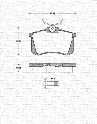 Magneti Marelli 363702161328 - Гальмівні колодки, дискові гальма autozip.com.ua