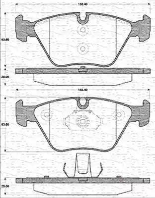 Magneti Marelli 363702161243 - Гальмівні колодки, дискові гальма autozip.com.ua